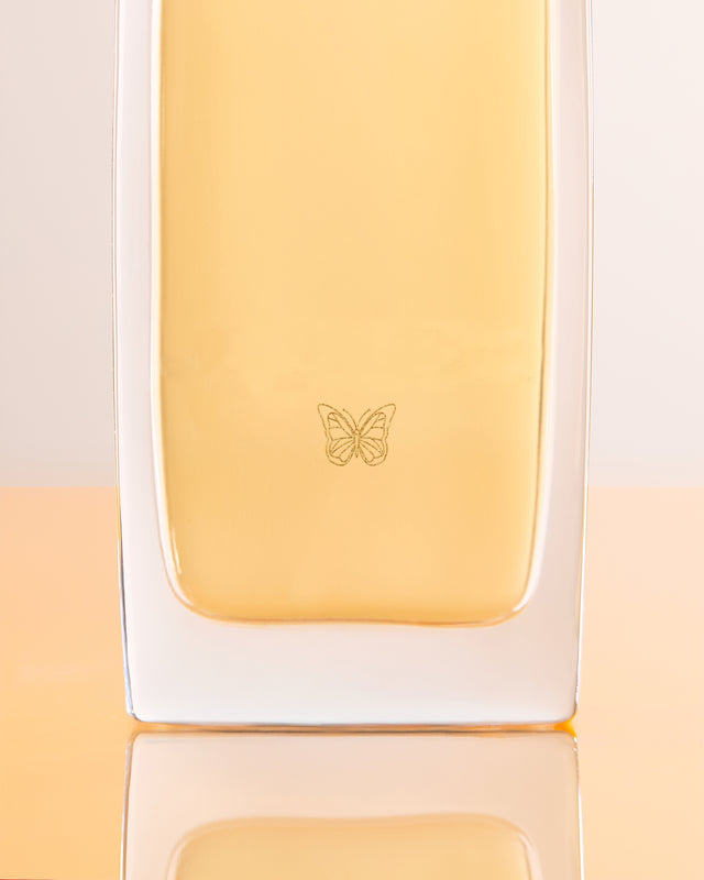 Parfums Hanae Mori butterfly engraving symbol